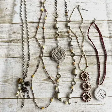 핸드메이드 목걸이 가을/겨울 컬러 5개 묶음 판매