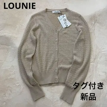택 포함 미사용 새상품 LOUNIE 워셔블 케이블 가디건