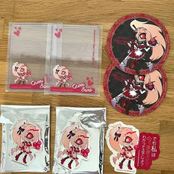 해즈빈 호텔 애니메이트 카페 아크릴 스탠드 스티커 데코 케이스 체리 밤