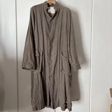 A.P.C. 린넨 브라운 롱 코트