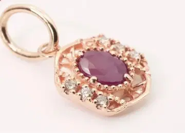 agate/K10 루비 x 다이아 시스루 목걸이