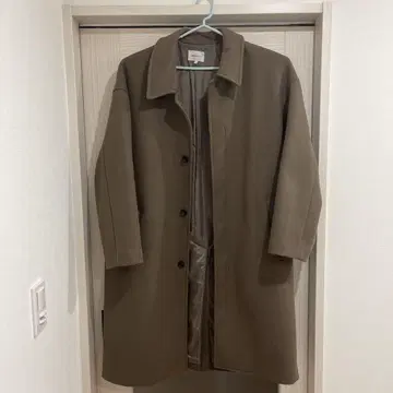 롱 발마칸 코트 멜톤 스텐카라 코트 브라운 L 사이즈