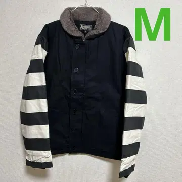 새상품 M 스컬 웍스 자켓 스트라이프 블랙
