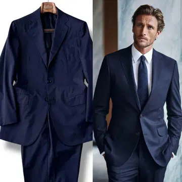 Kiton 키튼 셋업 수트 네이비 46 M 사이즈