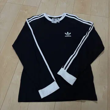 adidas 긴팔 T셔츠 3라인 블랙