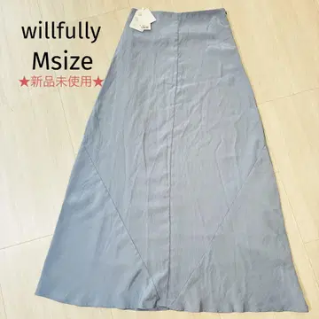 [ 새상품 ] willfully/ 롱 스커트 플레어 스커트 스카이블루