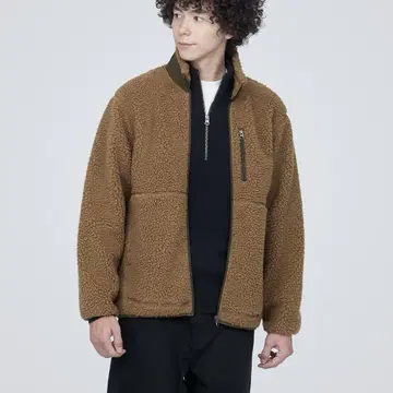 보아 플리스 자켓 XL 브라운