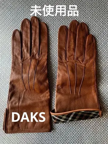 미사용품 닥스 DAKS 천연 가죽 장갑 브라운