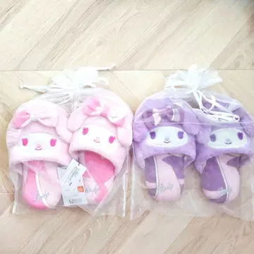 레어 미사용 Rady 레이디 마이멜로디 슬리퍼 핑크 보라색 세트