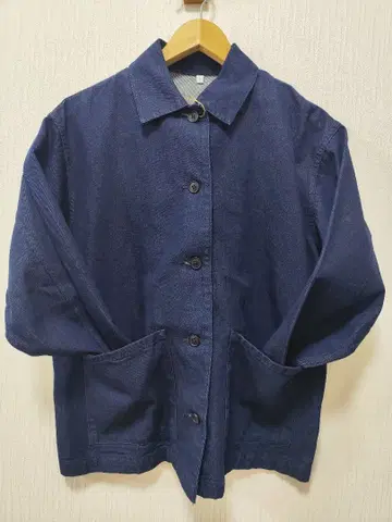 무인양품 네이비 데님 자켓 사이즈 S 미사용 택 포함