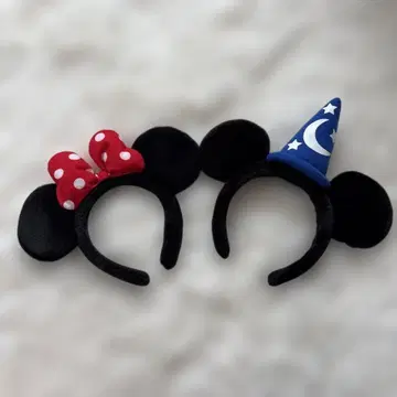 미키 미니 귀달이 머리띠 세트