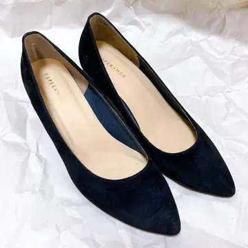 여성용 벨로아 펌프스 블랙 24.5cm