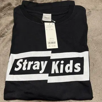 straykids WEGO 콜라보 T셔츠 블랙 L 사이즈