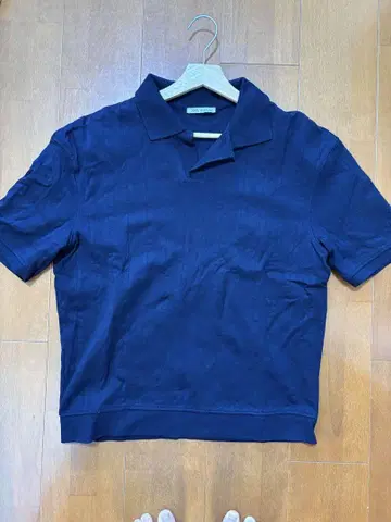 ZARA 피케 셔츠 네이비, 화이트 2장 세트