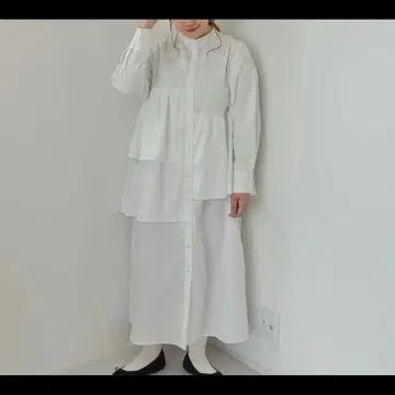 mi and mou 셔츠 원피스 완판 화이트