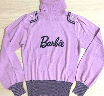 [ 입수 불가 ] 바비 Barbie 터틀넥 니트 핑크 로고