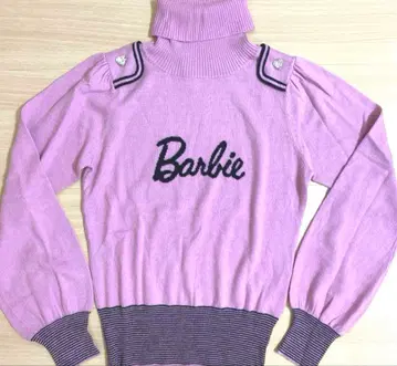 [ 입수 불가 ] 바비 Barbie 터틀넥 니트 핑크 로고