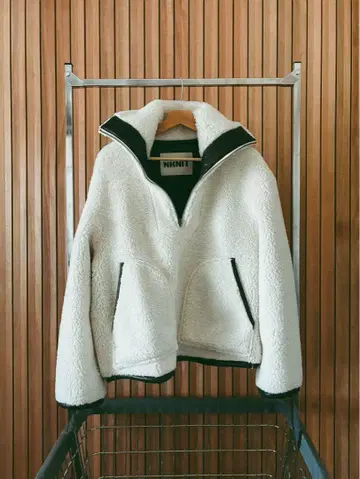 NKNIT vegan mouton half zip BIG