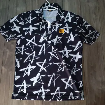 LOUDMOUTH 별 패턴 골프 셔츠 L