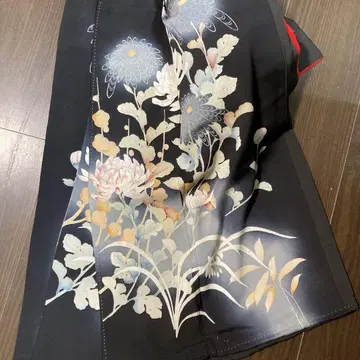 앤티크 빈티지 호몬기 블랙 실크