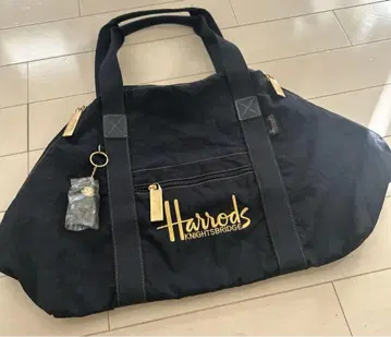 새상품 Harrods London 2way 보스턴 백 네이비 참 포함