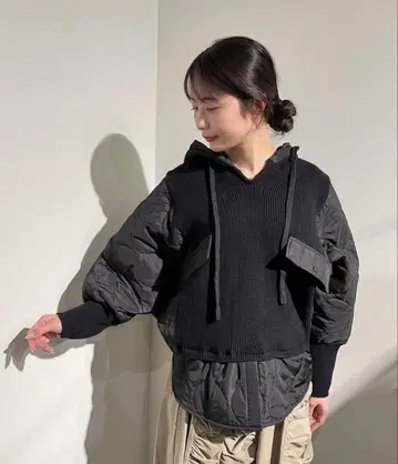 PaulineBleu 폴리느브로 퀼팅 니트 자켓