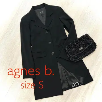 미사용 agnes b. 코트 블랙 S 관혼상제 파티 비즈니스