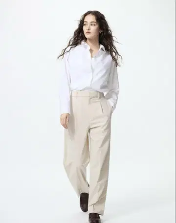 UNIQLO 히트텍 와이드 팬츠 S 사이즈 내추럴