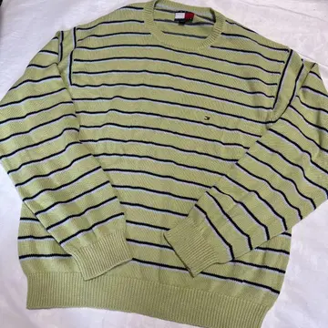 90s 2XL TOMMYHILFIGER 코튼 니트 보더