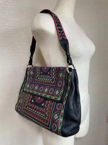 최종 가격 ETRO 에트로 멋진 패턴 가죽 핸드백 사선 클러치 3WAY