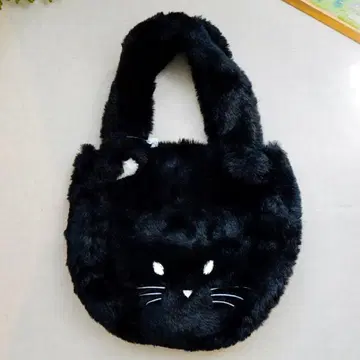 하루캣 토트 퍼 토트백 블랙 [ SPRUCE ] 고양이 토트백