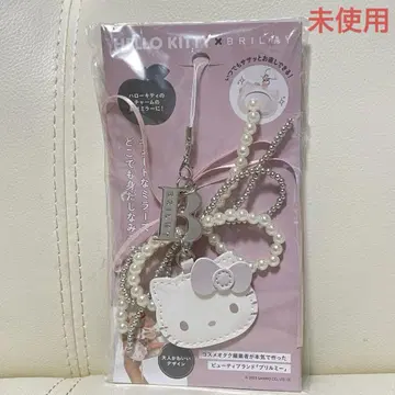 HELLO KITTY x BRILMY 거울 포함 비즈 스트랩 키티