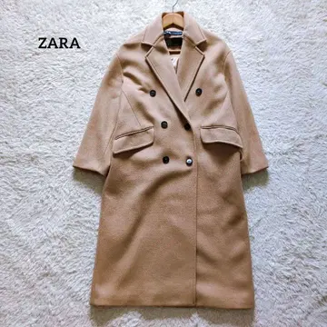 ZARA 만테코 더블 체스터 코트 롱 기장 오버 사이즈 카멜