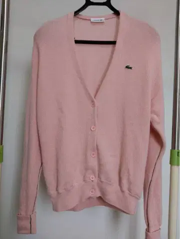 LACOSTE 핑크 가디건 36