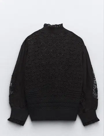 ZARA 포인테일 니트탑 블랙 사이즈 M