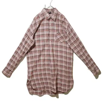 새상품급 유로 구제 의류 그랑파 셔츠 울 100 사이즈 42 체크 롱