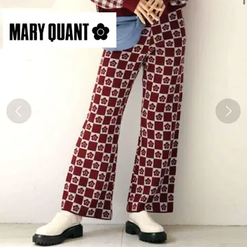 MARY QUANT 마리퀀트 데이지 체커 자카드 팬츠