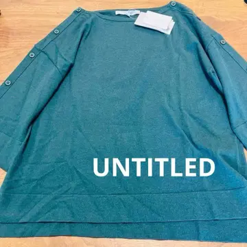 미사용 택 포함 UNTITLE 언타이틀 티셔츠 7부 소매 다크 그린