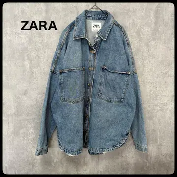 # ZARA 자라 데님 오버 사이즈 자켓 G 자켓 데미지 가공