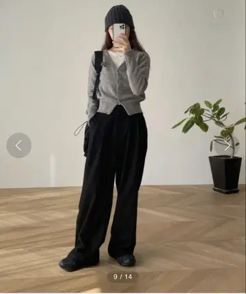 El mar V넥 니트 가디건 2색 세트
