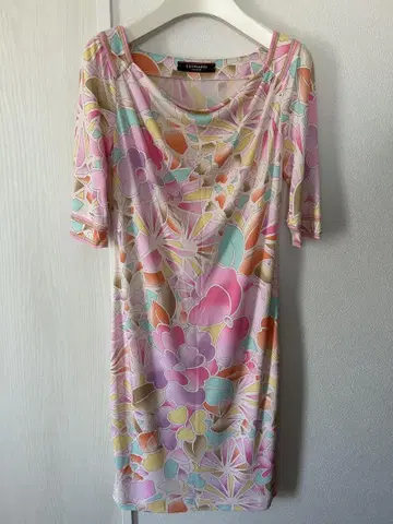 LEONARD 일본제 꽃무늬 원피스 반팔 size 3