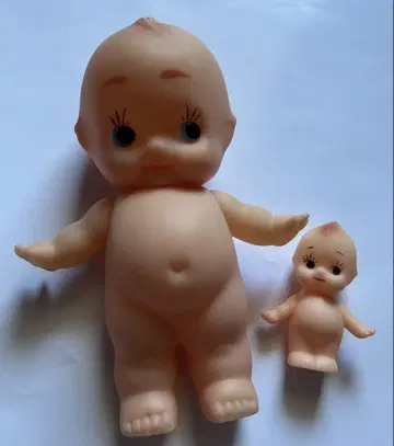 일본제 아기 피규어 2개 세트 큐피 인형 저금통