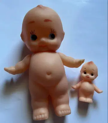 일본제 아기 피규어 2개 세트 큐피 인형 저금통