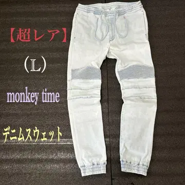 몽키타임 데님 맨투맨 조거 팬츠 L monkey time