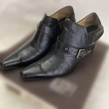 블랙 가죽 앵클부츠 부츠 숏부츠 블랙