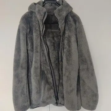 UNIQLO 그레이 플리스 자켓 XL 후드 부착
