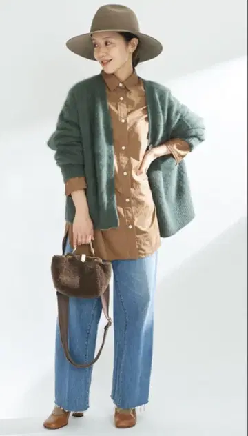 Plage 캐시미어 믹스 퍼 가디건