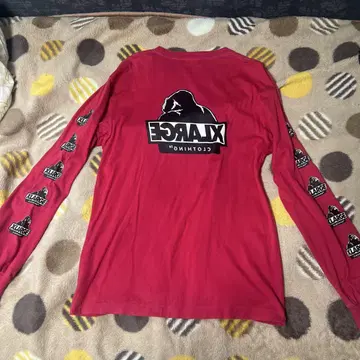 X-LARGE 빨간색 로고 긴팔 셔츠 XL