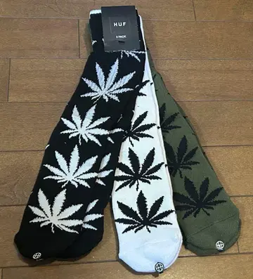 HUF 마리화나 리프 무늬 삭스 3팩
