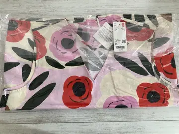 새상품 UNIQLO 마리메꼬 원피스 XL 꽃무늬 핑크 여성용